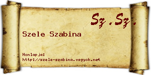 Szele Szabina névjegykártya