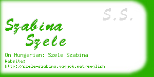 szabina szele business card